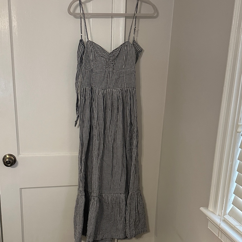 Elegant Black and White Checkered Dress